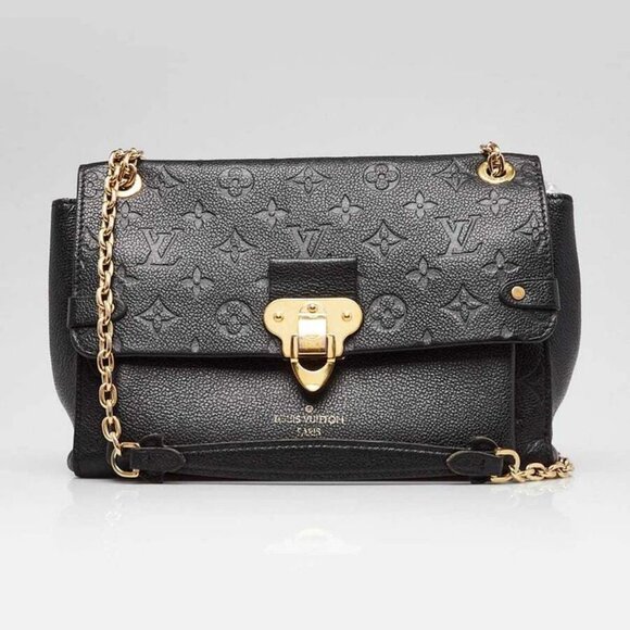 Louis Vuitton Black Monogram Empreinte Leather Vavin PM Bag - Picture 1 of 9